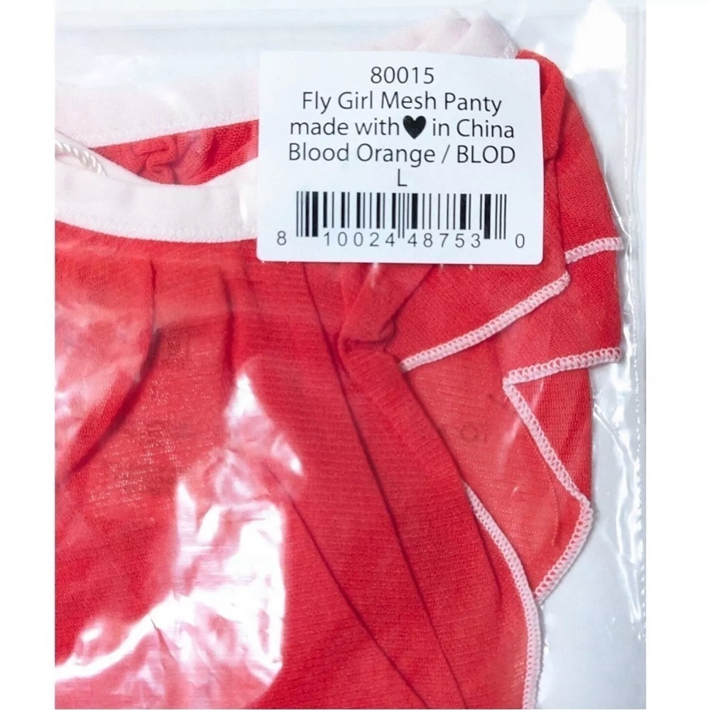 NWT Free People x We are Hah Fly Girl Mesh panty LARGE ruffle thong - Picture 4 of 5